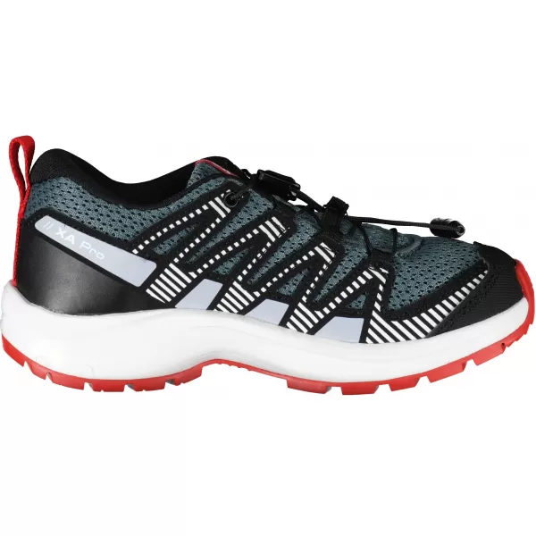  Детски обувки SALOMON XA PRO V8 J L41613700 СИВО/СИНЬО/ЧЕРВЕНО 