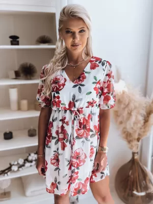 Рокля DSTREET CLAIRE II EY1866z БЯЛ -ЧЕРВЕН