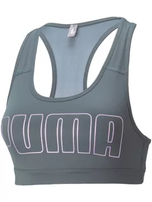 Дамски сутиен PUMA MID IMPACT 4KEEPS GRAPHIC BRA PM 520306-42 СИВО