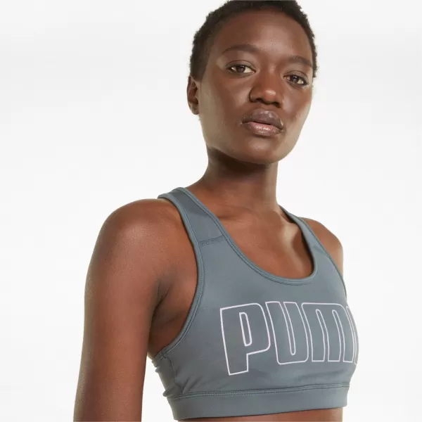  Дамски сутиен PUMA MID IMPACT 4KEEPS GRAPHIC BRA PM 520306-42 СИВО 