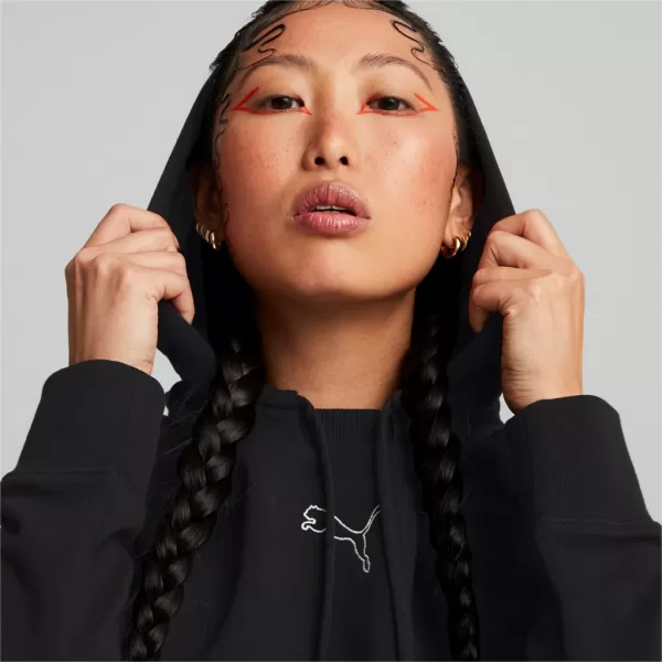  Дамски суичър PUMA HER HOODED DRESS 670817-01 ЧЕРЕН 