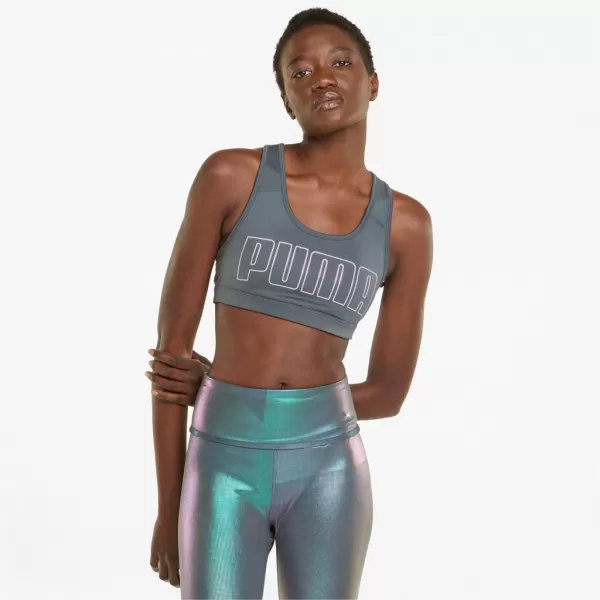  Дамски сутиен PUMA MID IMPACT 4KEEPS GRAPHIC BRA PM 520306-42 СИВО 