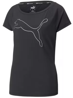 Дамска тениска PUMA TRAIN FAV JERSEY CAT TEE 522420-01 ЧЕРЕН