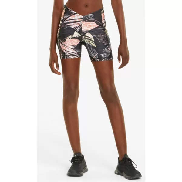 Дамски шорти PUMA TRAIN TREND AOP EVERSCULPT HIGH WAIST 5 TIGHT SHORT 521610-01 ЧЕРЕН 