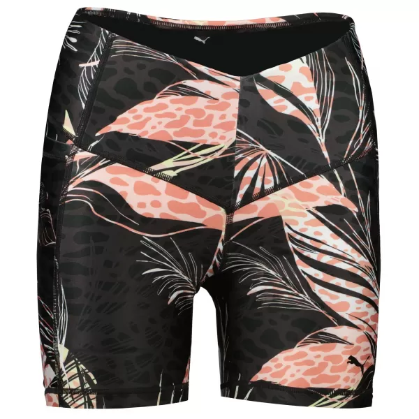  Дамски шорти PUMA TRAIN TREND AOP EVERSCULPT HIGH WAIST 5 TIGHT SHORT 521610-01 ЧЕРЕН 