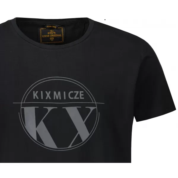  Мъжка тениска KIXMI OCTAVIO ЧЕРЕН 