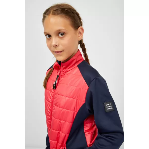  Детски суичър SAM 73 NURIA KM 500 ЯРКО РОЗОВО 