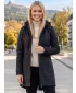Дамско палто софтшел KIXMI ORLENA ЧЕРЕН
