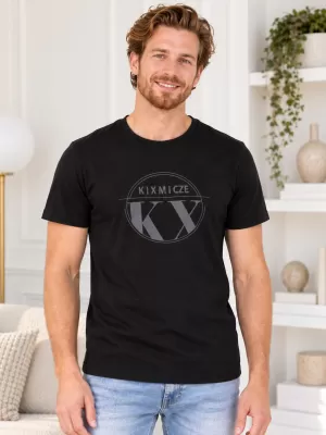 Мъжка тениска KIXMI OCTAVIO ЧЕРЕН