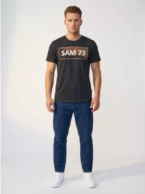 Мъжка тениска SAM 73 FENRI MT 814 ЧЕРЕН