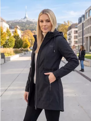 Дамско палто софтшел KIXMI ORLENA ЧЕРЕН