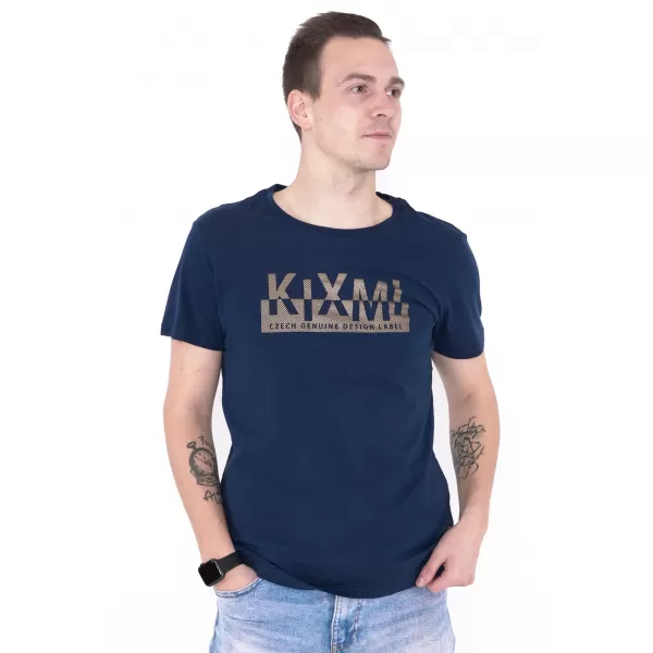  Мъжка тениска KIXMI ORLANDO ТЪМНО СИНЬО 