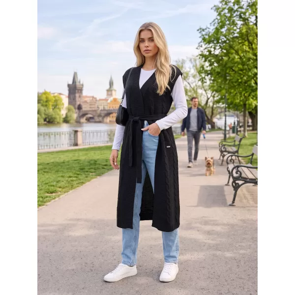  Дамска дълга жилетка KIXMI OTYLIA ЧЕРЕН 