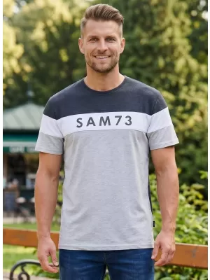 Мъжка тениска SAM 73 KAVIX MT 815 СВЕТЛО СИВО
