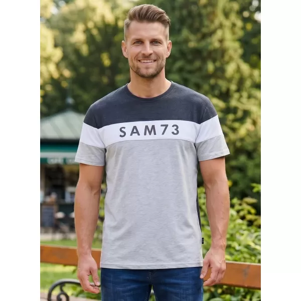  Мъжка тениска SAM 73 KAVIX MT 815 СВЕТЛО СИВО 