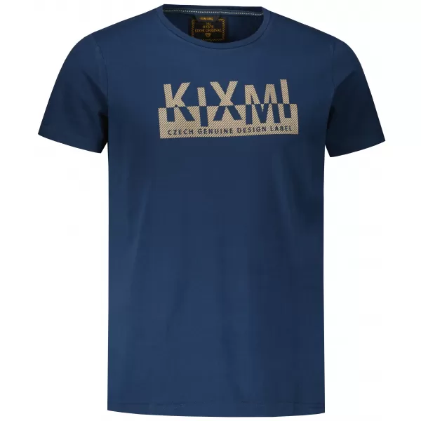  Мъжка тениска KIXMI ORLANDO ТЪМНО СИНЬО 