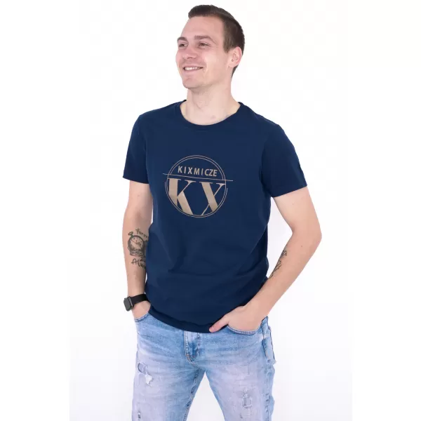  Мъжка тениска KIXMI OCTAVIO ТЪМНО СИНЬО 