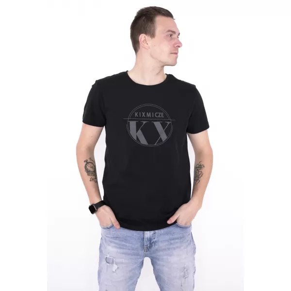 Мъжка тениска KIXMI OCTAVIO ЧЕРЕН 
