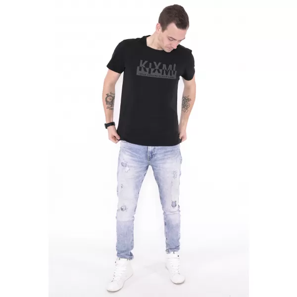  Мъжка тениска KIXMI ORLANDO ЧЕРЕН 