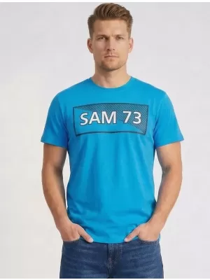 Мъжка тениска SAM 73 FENRI MT 814 ЯРКО СИНЬО