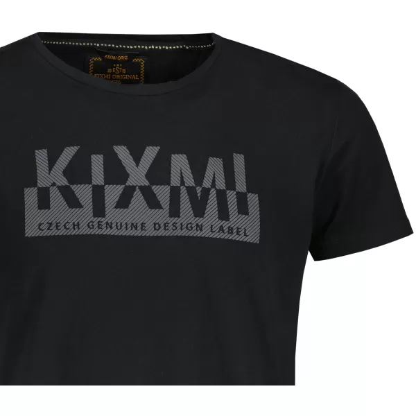  Мъжка тениска KIXMI ORLANDO ЧЕРЕН 