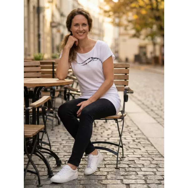  Dámské prodloužené triko ALTISPORT CARRYOVER ALW001123 BÍLOČERNÁ 