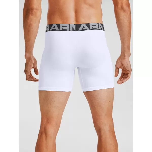  Мъжки боксерки UNDER ARMOUR CHARGED COTTON 6IN 3 PACK 1363617-100 БЯЛО 