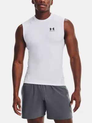 Мъжки компресионен потник UNDER ARMOUR HG ARMOUR COMP SL 1361522-100 БЯЛО