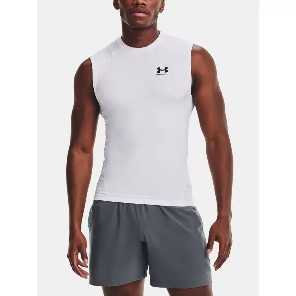  Мъжки компресионен потник UNDER ARMOUR HG ARMOUR COMP SL 1361522-100 БЯЛО 