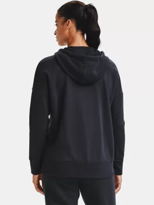 Дамски суичър UNDER ARMOUR RIVAL FLEECE FZ HOODIE 1356400-001 ЧЕРЕН