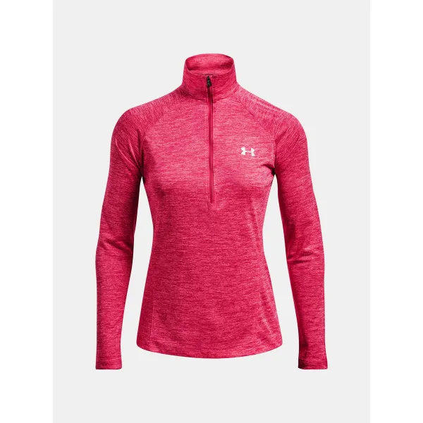  Дамска тениска UNDER ARMOUR TECH 1/2 ZIP - TWIST 1320128-975 РОЗОВО 