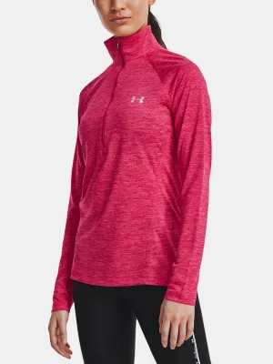 Дамска тениска UNDER ARMOUR TECH 1/2 ZIP - TWIST 1320128-975 РОЗОВО