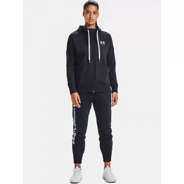  Дамски суичър UNDER ARMOUR RIVAL FLEECE FZ HOODIE 1356400-001 ЧЕРЕН 
