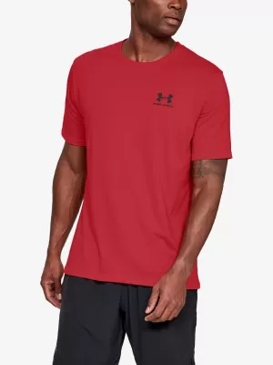Мъжка тениска UNDER ARMOUR SPORTSTYLE LEFT CHEST SS 1326799-600 ЧЕРВЕНО