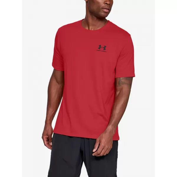  Мъжка тениска UNDER ARMOUR SPORTSTYLE LEFT CHEST SS 1326799-600 ЧЕРВЕНО 