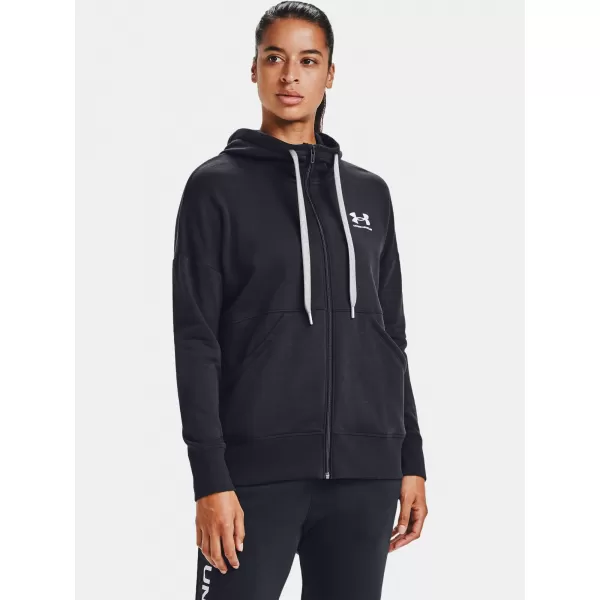  Дамски суичър UNDER ARMOUR RIVAL FLEECE FZ HOODIE 1356400-001 ЧЕРЕН 
