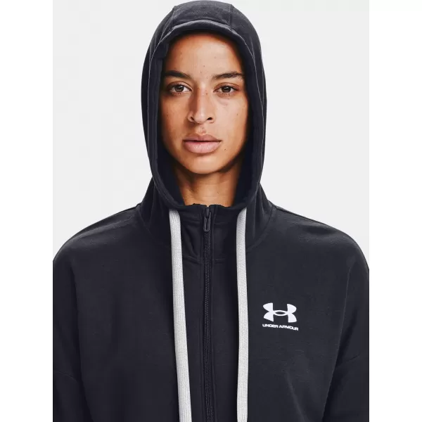  Дамски суичър UNDER ARMOUR RIVAL FLEECE FZ HOODIE 1356400-001 ЧЕРЕН 
