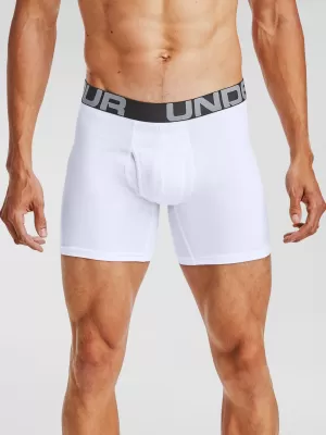 Мъжки боксерки UNDER ARMOUR CHARGED COTTON 6IN 3 PACK 1363617-100 БЯЛО