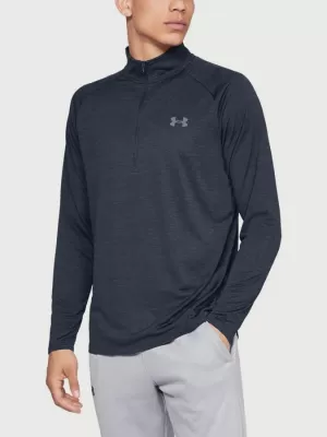 Мъжка тениска UNDER ARMOUR TECH 2.0 1/2 ZIP 1328495-409 СИНЬО