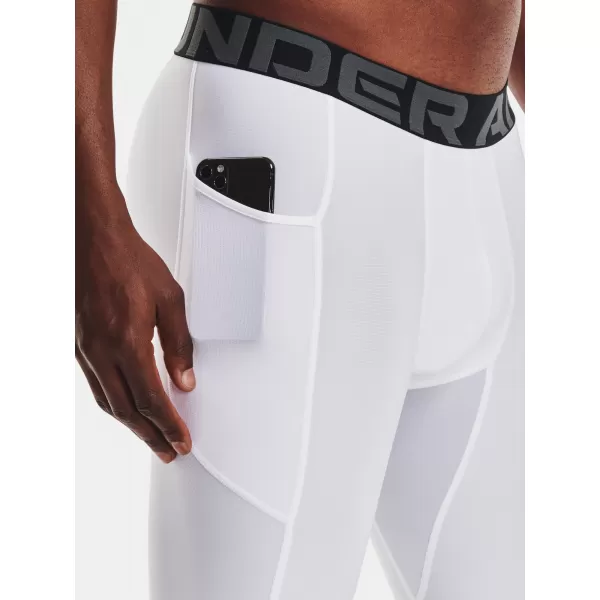  Мъжки компресионни шорти UNDER ARMOUR HG ARMOUR LNG SHORTS 1361602-100 БЯЛО 