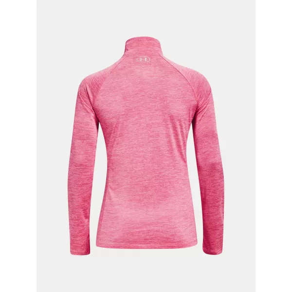  Дамска тениска UNDER ARMOUR TECH 1/2 ZIP - TWIST 1320128-676 РОЗОВО 