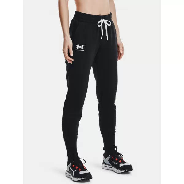  Дамски спортен панталон UNDER ARMOUR RIVAL FLEECE JOGGERS 1356416-001 ЧЕРЕН 