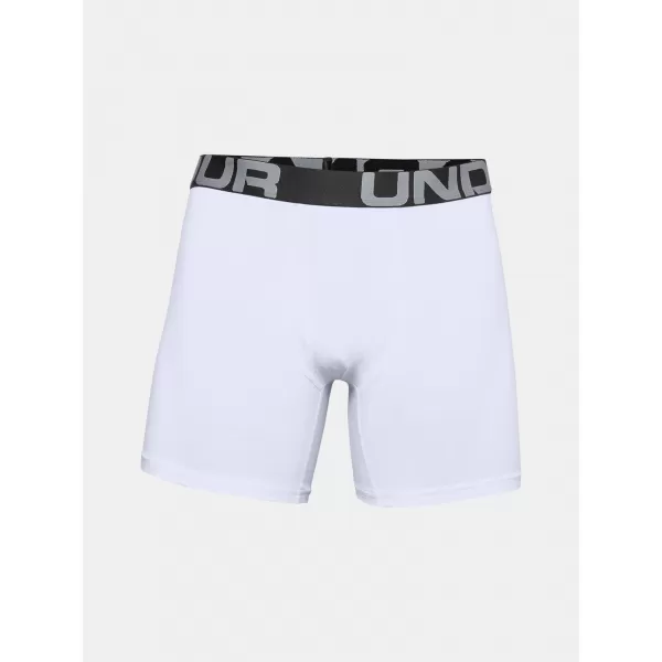  Мъжки боксерки UNDER ARMOUR CHARGED COTTON 6IN 3 PACK 1363617-100 БЯЛО 