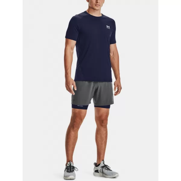  Мъжка тениска UNDER ARMOUR HG ARMOUR FITTED SS 1361683-410 СИНЬО 