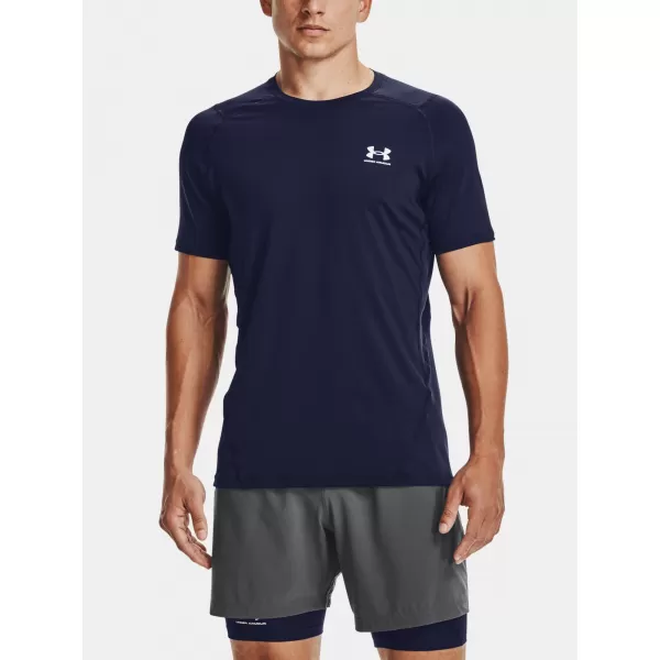  Мъжка тениска UNDER ARMOUR HG ARMOUR FITTED SS 1361683-410 СИНЬО 