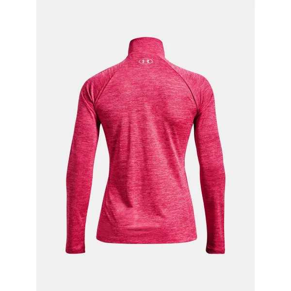  Дамска тениска UNDER ARMOUR TECH 1/2 ZIP - TWIST 1320128-975 РОЗОВО 