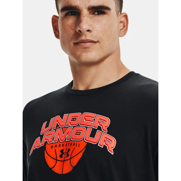  Мъжка тениска UNDER ARMOUR UA BBALL BRANDED WRDMRK SS 1370233-001 ЧЕРЕН 