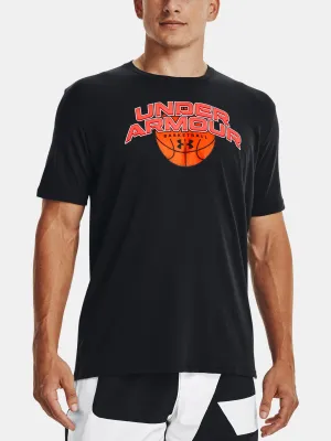 Мъжка тениска UNDER ARMOUR UA BBALL BRANDED WRDMRK SS 1370233-001 ЧЕРЕН