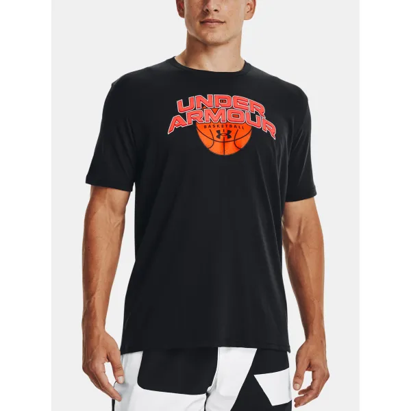  Мъжка тениска UNDER ARMOUR UA BBALL BRANDED WRDMRK SS 1370233-001 ЧЕРЕН 