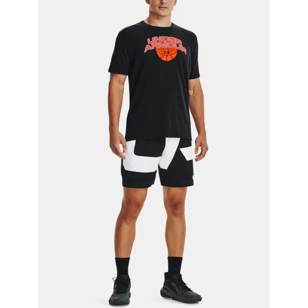  Мъжка тениска UNDER ARMOUR UA BBALL BRANDED WRDMRK SS 1370233-001 ЧЕРЕН 